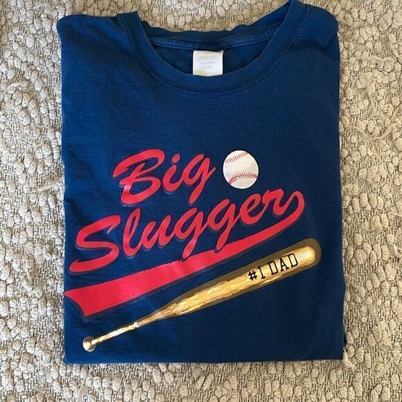 Mens T-Shirt. Baseball. Big Slugger #1 Dad. Size Large.‎ - Picture 3 of 7
